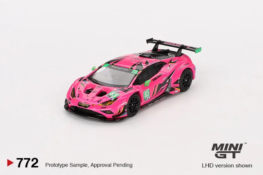 MINIGT 1:64 Lamborghini Huracán GT3 EVO2 # 83 MGT00772-CH carro liga brinquedos veículo motorizado modelo de metal fundido para crianças