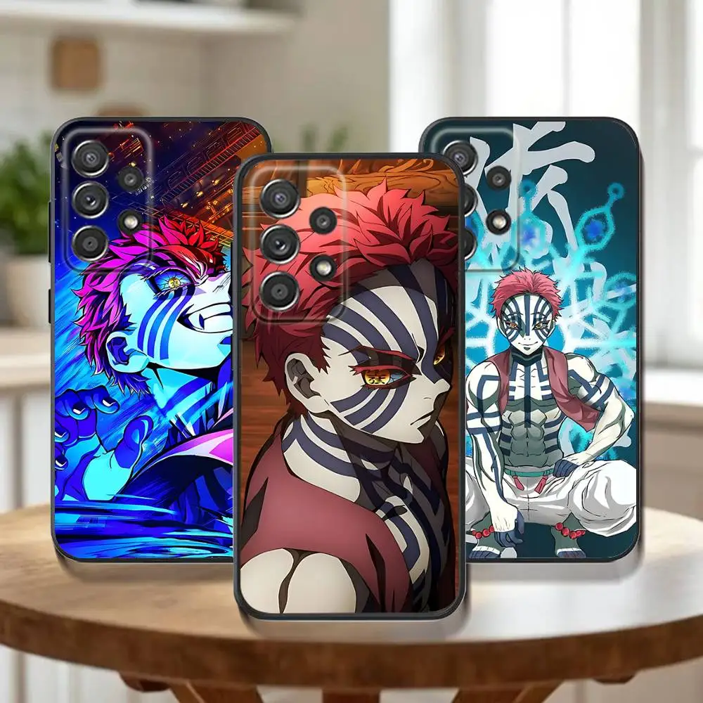 

Akaza D-Demon S-Slayer Phone Case For Samsung Galaxy A 91,80,73,72,71,53,52,51,22,5G Shockproof Soft Black Cover