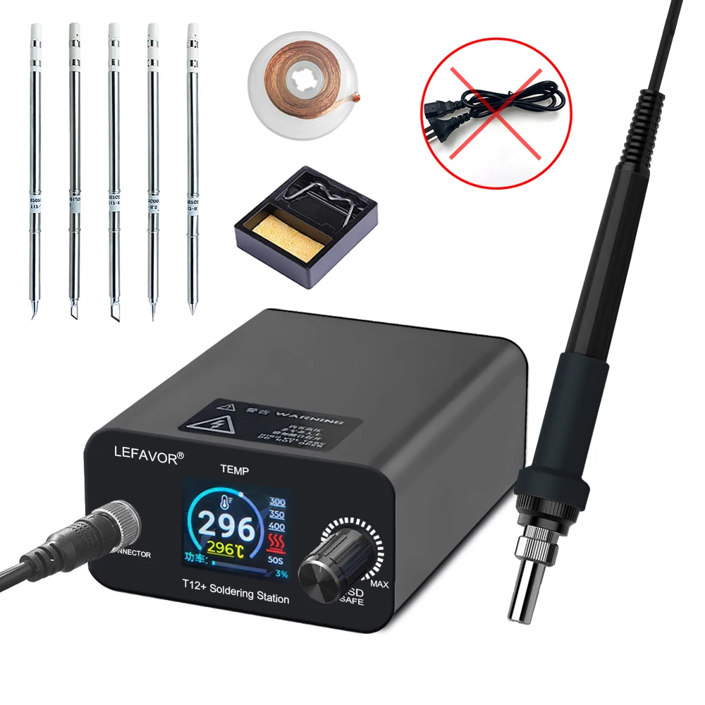 T12 75W digitaal soldeerboutstationTips Lassen Rework Station temperatuur verstelbare bediening microcontroller - afbeelding 1