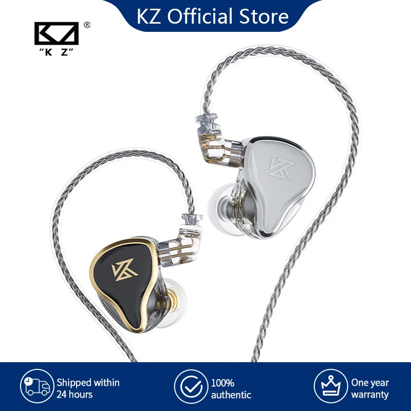 KZ ZAS 16 Units 7BA+1DD Wired HiFi Best In Ear IEMs Earphones Monitor 10mm Dynamic Hybrid Drivers Bass Noise Cancelling with Mic