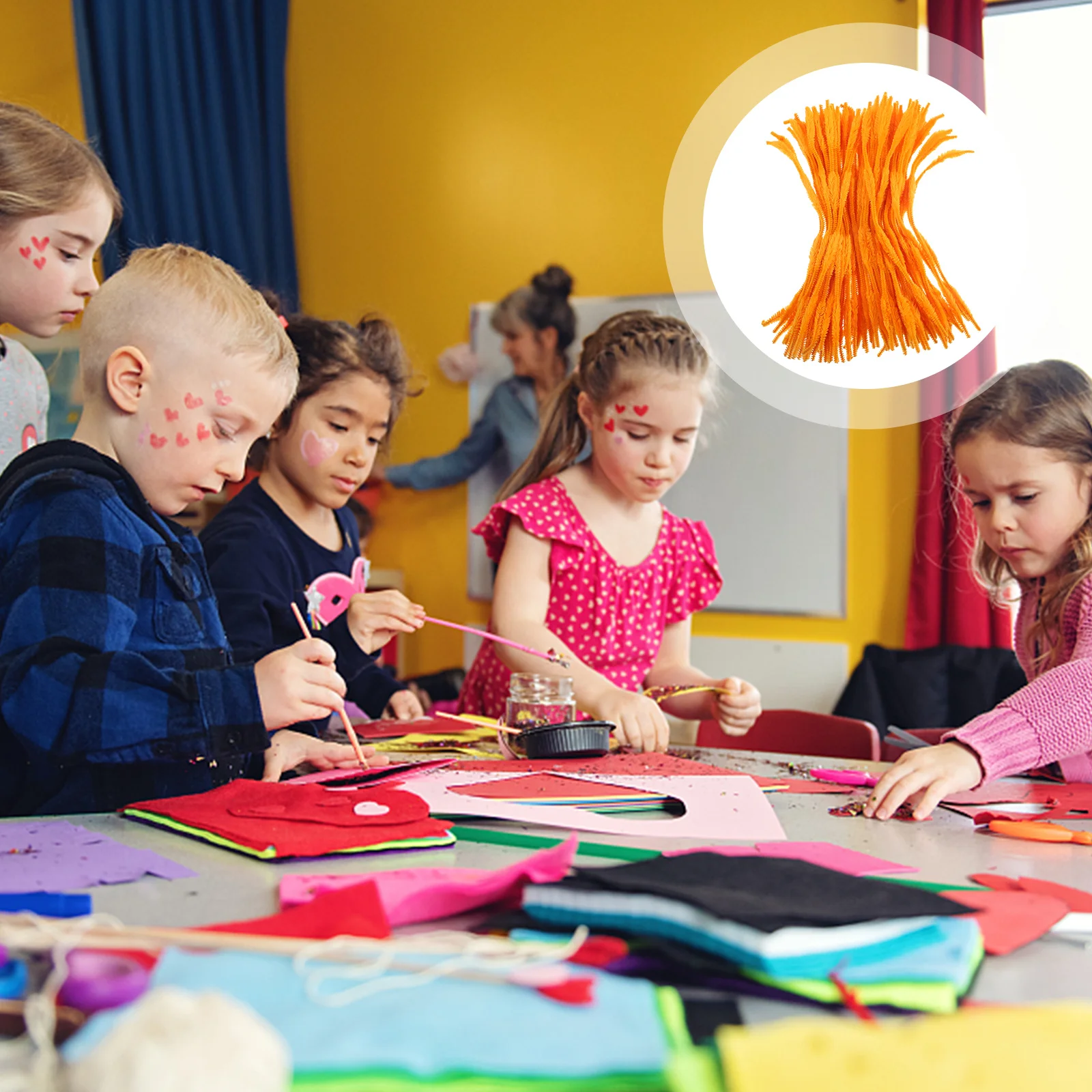 100 قطعة ينبع حرفي قابل للانحناء من الشنيل DIY بها بنفسك الحرف اليدوية للأطفال مشاريع فنية أنشطة الفصول الدراسية المدرسية الأنابيب #6