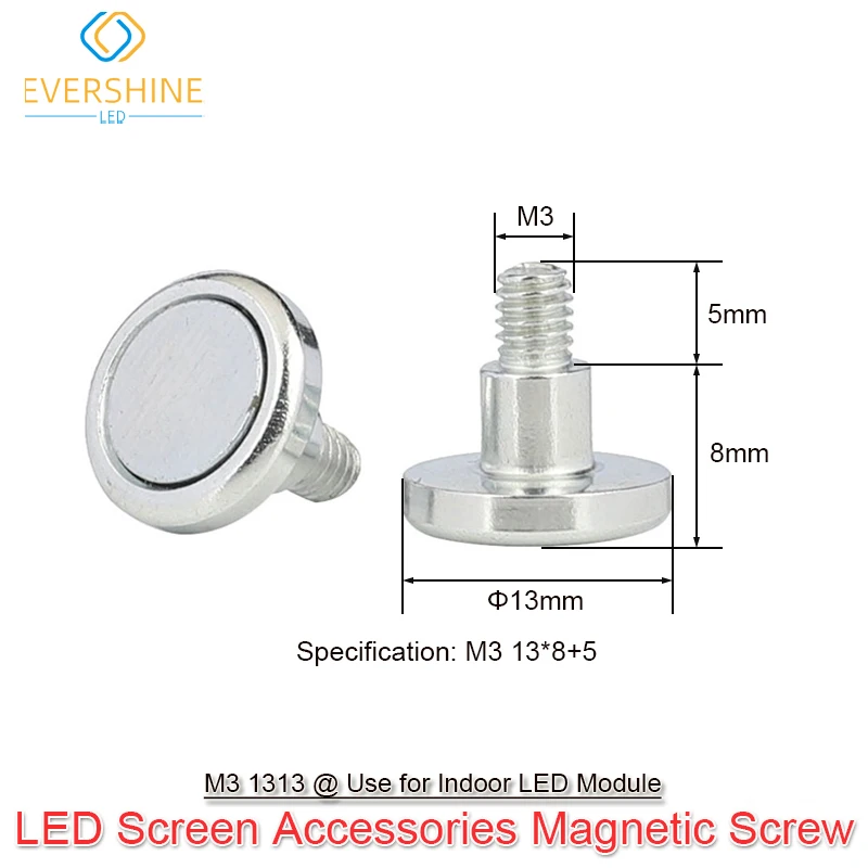 50Pcs/Lot M3 M4 1313 Magnet Screws Magnetic Column For Indoor Outdoor P2.5 P3 P4 P5 P6 P8 P10 Led Panel Module