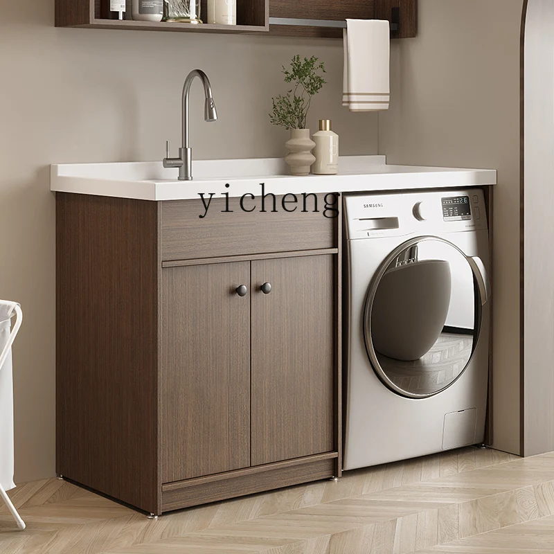 ZK honeycomb aluminum balcony washing machine  cabinet combination drum laundry tank countertop basin cabinet significant other