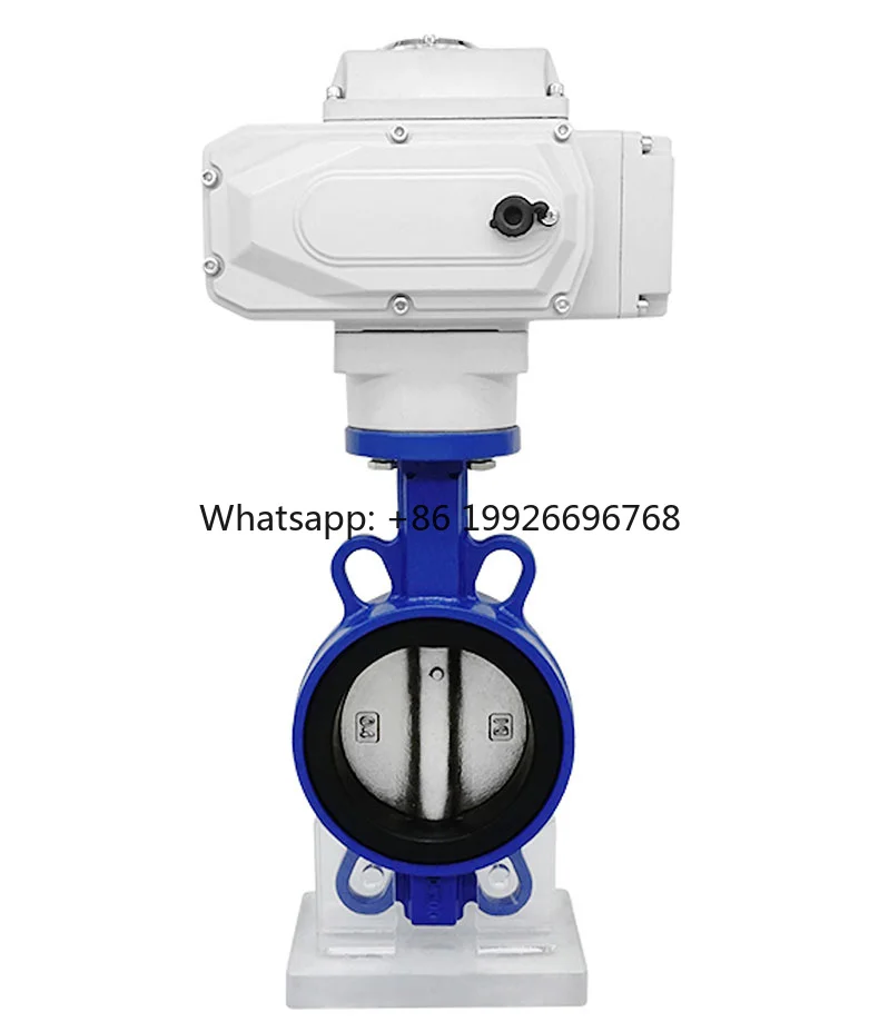 For Customize Electric Motorize Cast Iron Dn150 Wafer Butterfly Valve with Electric Actuator for Gas