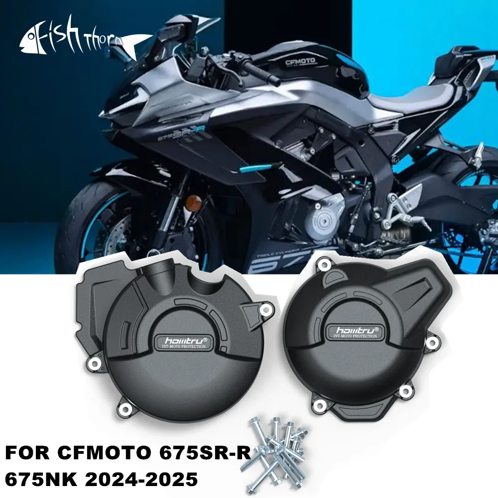 Motorcycle Engine Cover Sets Bonnet Protector Engine Cover For CFMOTO 675SR-R 675SR R 675NK 2024 2025