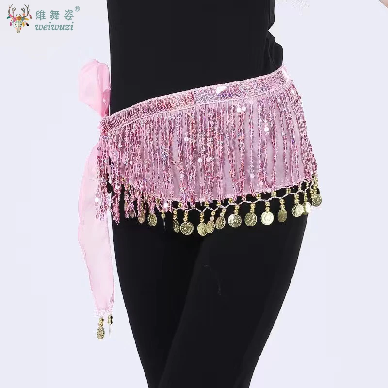 Sexy Sequins Tassel Dancewear Mini Skirt Women Clothes Jupe Femme Belly Dance Skirts Ladies Faldas Performance Stage Bottom Saia