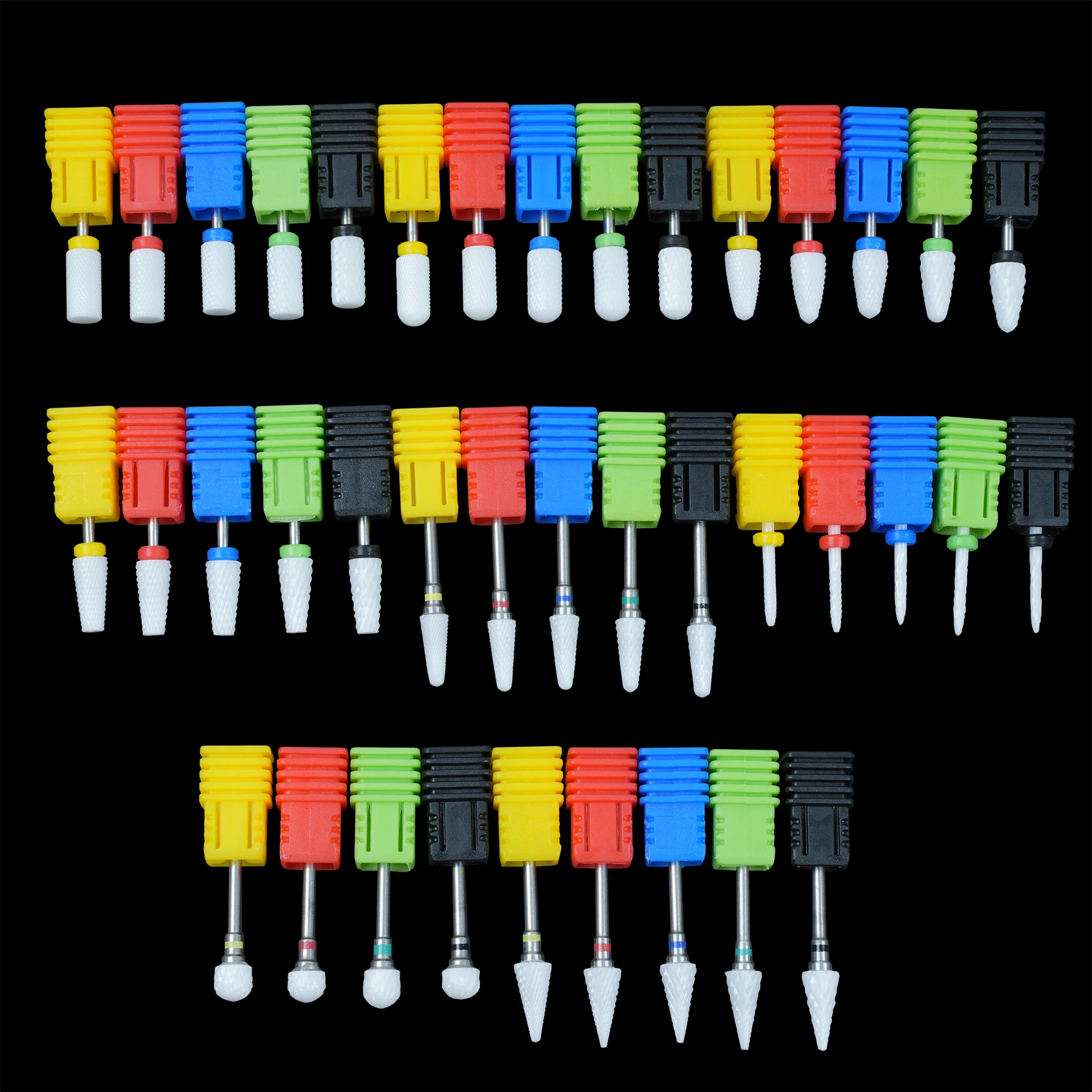 Ceramic Nail Drill Bits Milling Cutter Nail Files Grinding Head Electric Pedicure Manicure Polish Cuticle Clean Nail Art Tools