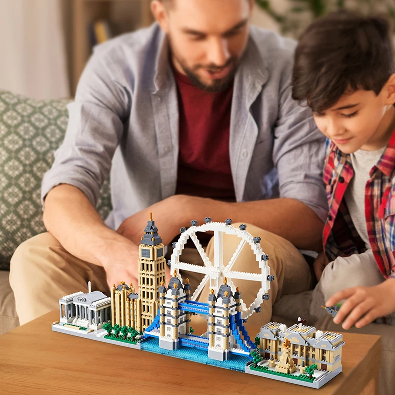 3430pcs London Tower Bridge City Skyline Building Blocks modello di architettura famoso in tutto il mondo giocattoli assemblati per adulti regali per bambini