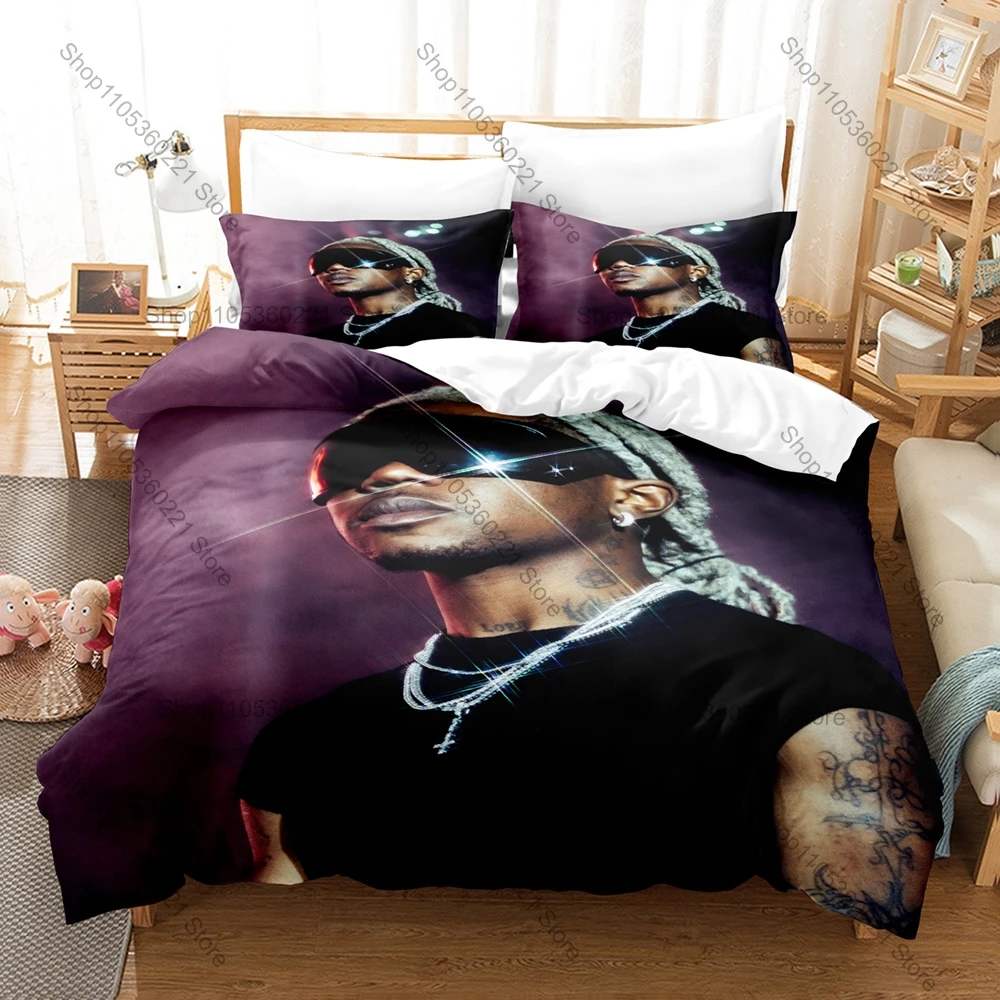 Underground Trap Star Destroy Lonely Streetwear Dark Aesthetic Bedding Set Duvet Cover + 2 Pillowcases Teen Fan Room Decor