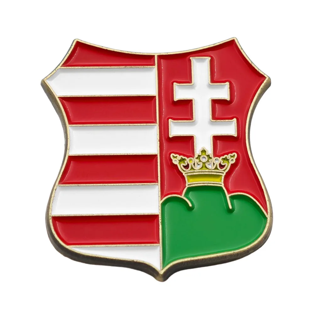 Kossuth Coat of Arms Enamel Pin Hungary Historical Shield Brooch Patriotic Flag Lapel Pin Backpack Badges Souvenir Jewelry Gift