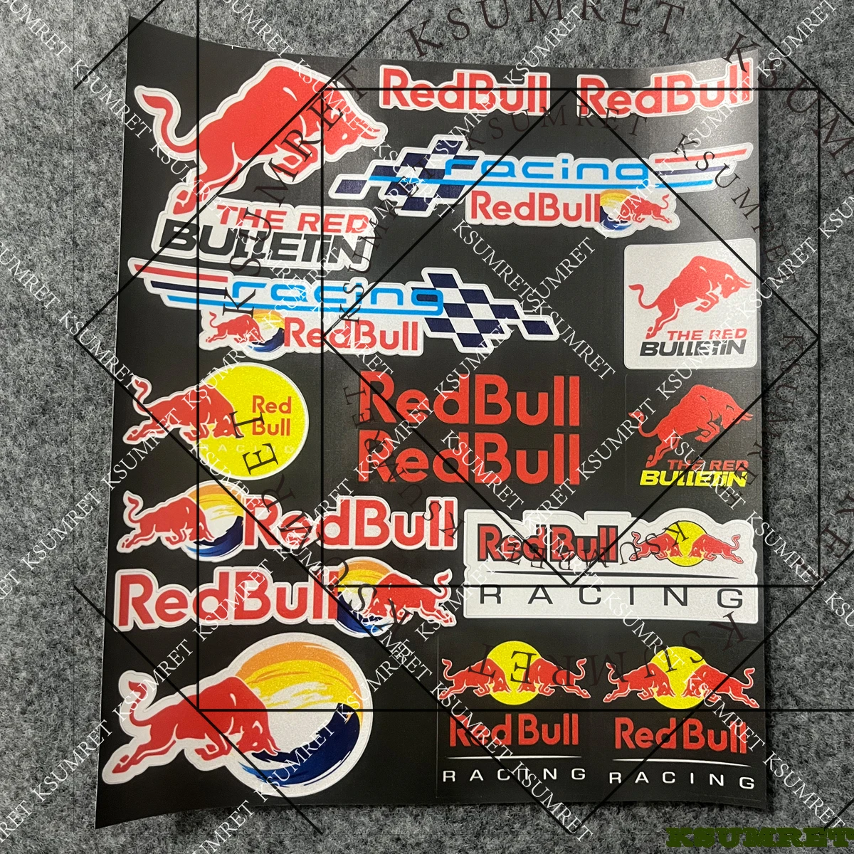 สติกเกอร์ไวนิลสำหรับรถมอเตอร์ไซค์ ลายเรดบูล ติดถังน้ำมัน