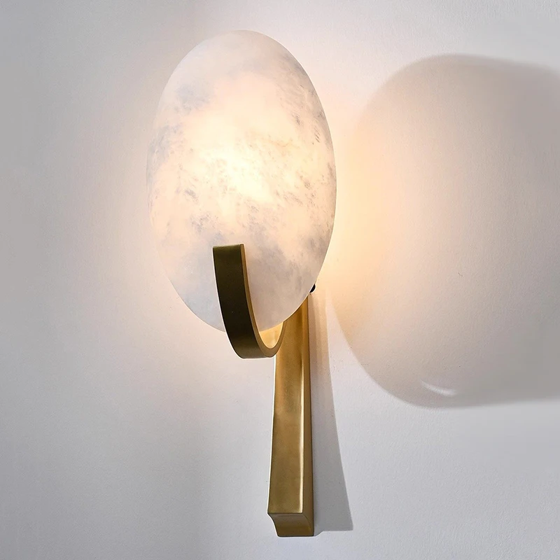 

Испанский мрамор, полностью медный настенный светильник, французский фон для гостиной, настенный светильник, отель, коридор, прихожая, спальня, прикроватный настенный светильник