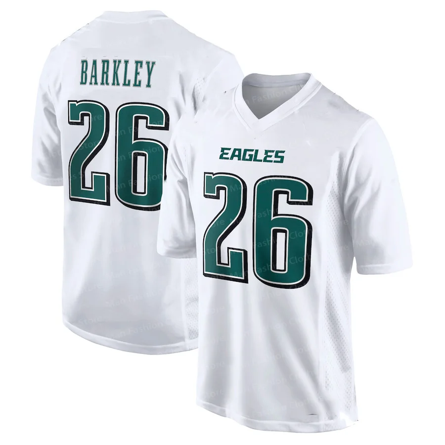 New Arriavl Summer Men Tshirt Saquon Barkley Philadelphia Eagles No.26 Quick Drying Women Men T-Shirt Adult/ KID Jerseys Kit Top