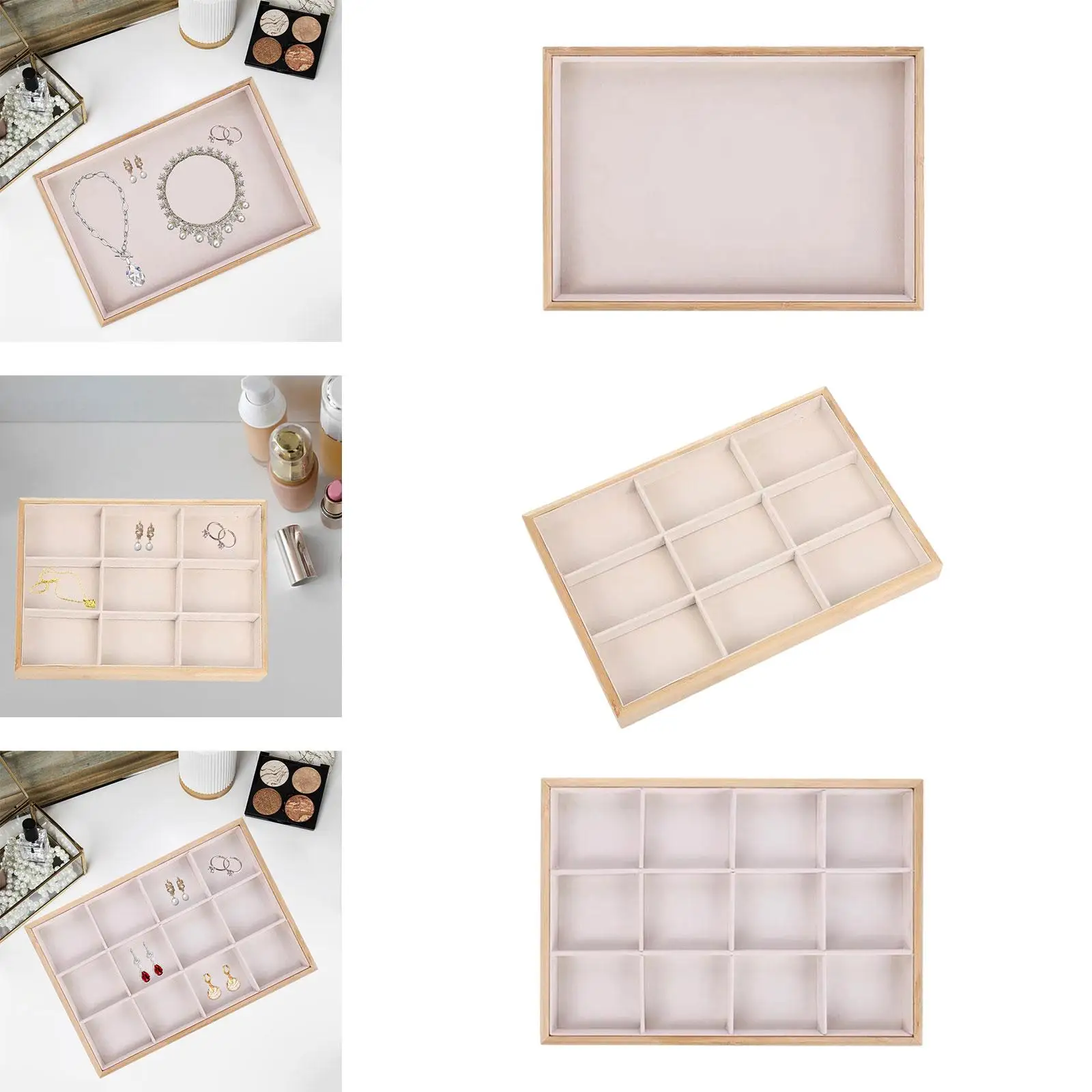 Jewelry Display Tray Jewelry Organizer for Selling Showcase Countertop Home