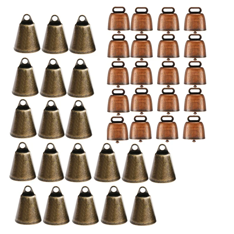 40Pcs Cow Horse Sheep Grazing Copper Bells Cattle Goat Farm Animal Loud Bronze Bell Metal