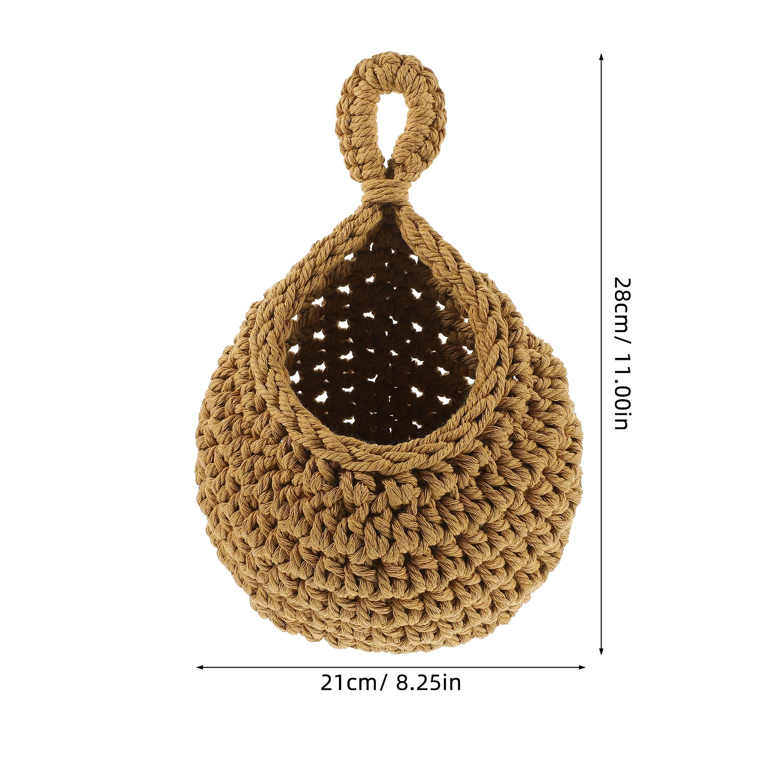 

Cotton Rope Wall Basket Hanging Storage Container for Kitchen Fruit Vegetable Home Decor Bohemian Style Large Capacity