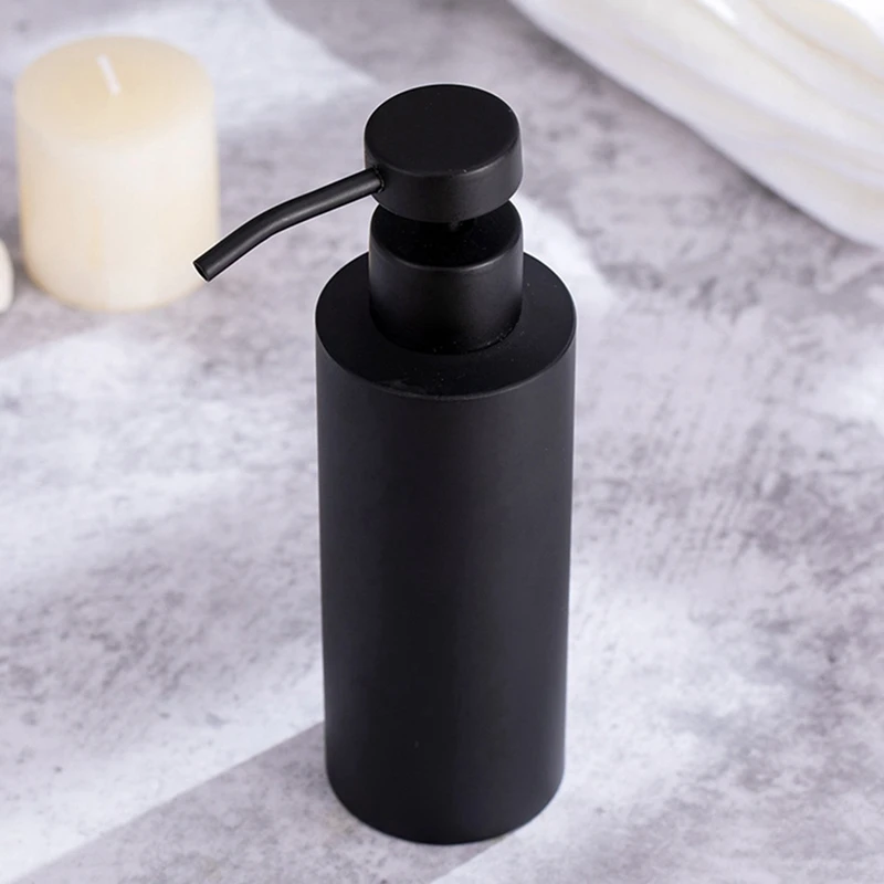 Dispensador De Sabão De Mão De Aço Inoxidável, Lavagem Líquida Preta, Garrafa De Sabão De Metal Escovado, Dish Bath Countertop Lotion Dispensers