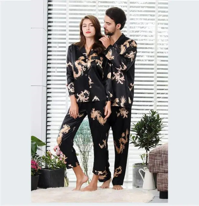 Fashion Lovers Pajamas Bathrobe Set Long Sleeve Sleepwear Pijama Suit for Women And Men Novelty Loungewear Sleep Set