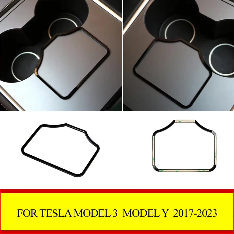 Center Console Key Cardholder Key Card Position Trim Frame Sticker For Tesla Model 3 Y 2016-2024 Accessories