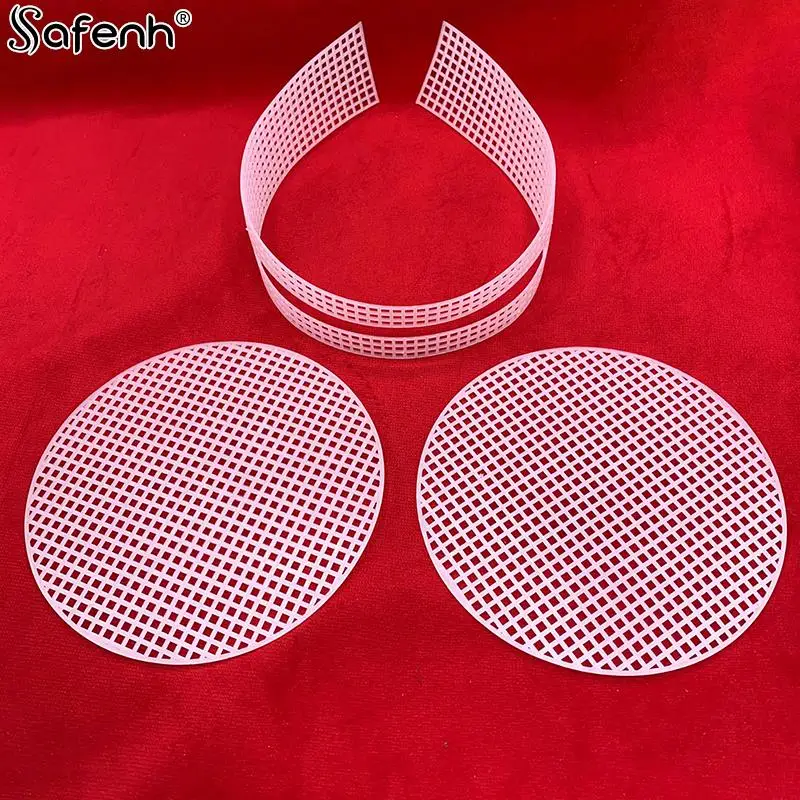 1pc Round 4mm Plastic Knitting Weaving Plastic Mesh Sheet DIY Sewing Woven Bag Accessories Purse Making Supplies Crochet Project