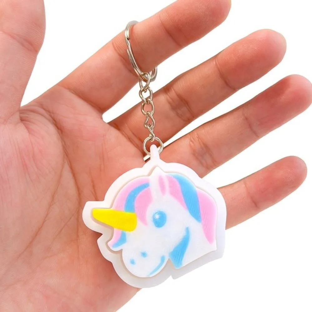 Party Decor Cute Animal Shape Keychain PLA Stress Relief Press Keyboard Keyring Dinosaur Dog Bag Accessories Bag Charm