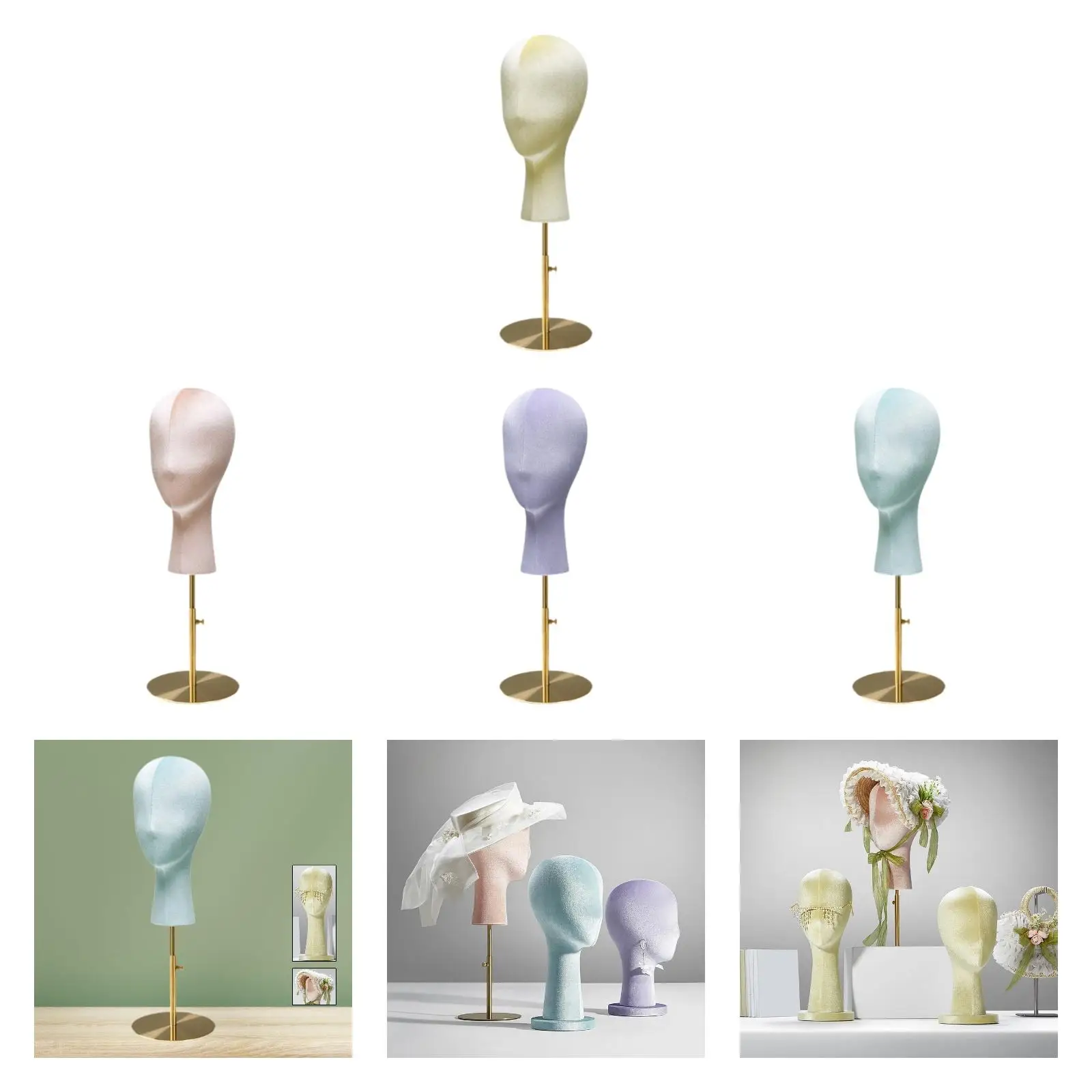 

Wig Display Head Stand for Hats And Jewelry, Adjustable Mannequin Model
