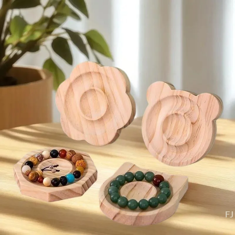 [YU]Simple Solid Wood Jewelry Storage Tray Multi-Purpose Necklace Bracelet Wooden Display Tray High-Quality Jewelry Display Tool