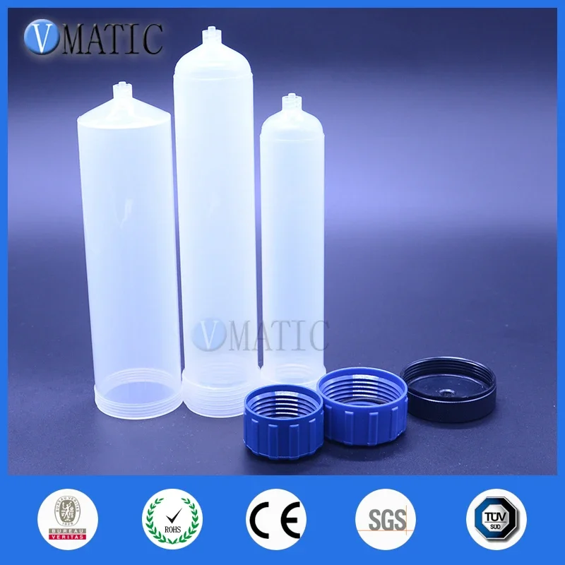 Free Shipping Glue Dispensing Dispenser Large Pneumatic Syringe 100/200/300cc ml With Piston & Adapter 3 Pcs / Lot