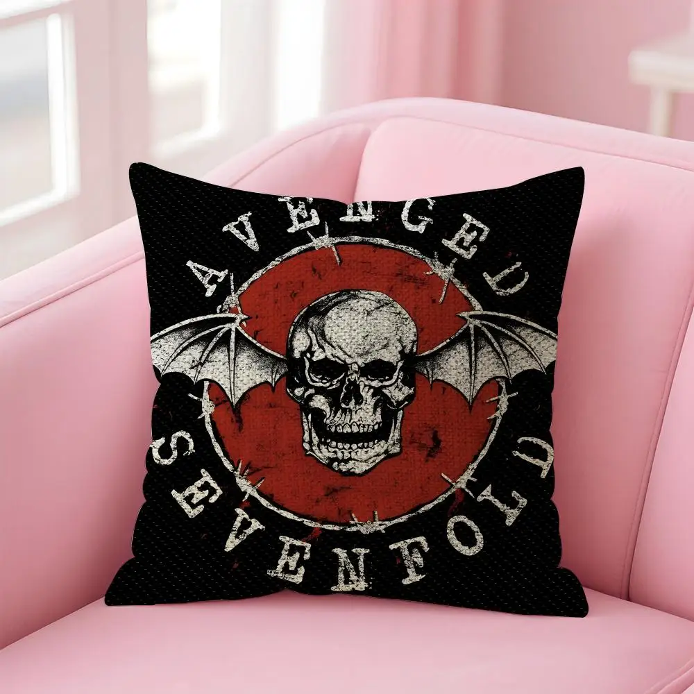 A-Avengeds Sevenfolds Heavy Rock Band Cushion Cover Decorative Linen Throw Pillow Case Soft For Bed Sofa Car Home Decor