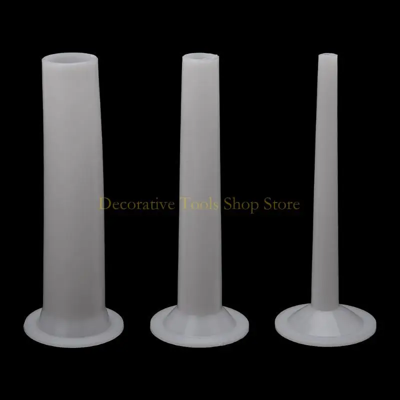QX2E 3pcs سجق البلاستيك حشوة أنبوب حشو لللحوم المصنوعة يدويًا مطحنة 5# #4