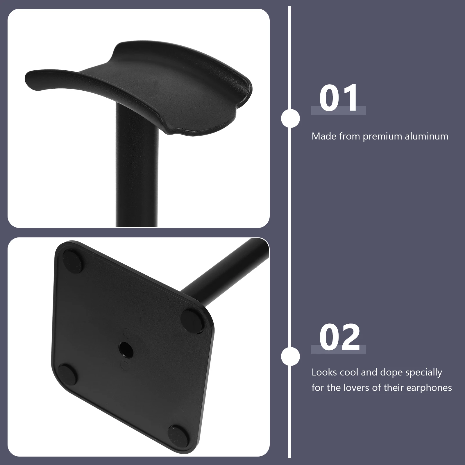 

Aluminium Earphone St Headset Holder Metal Pedestal for Tidying Earphones Lifetime Premium Quality Easy Find Location