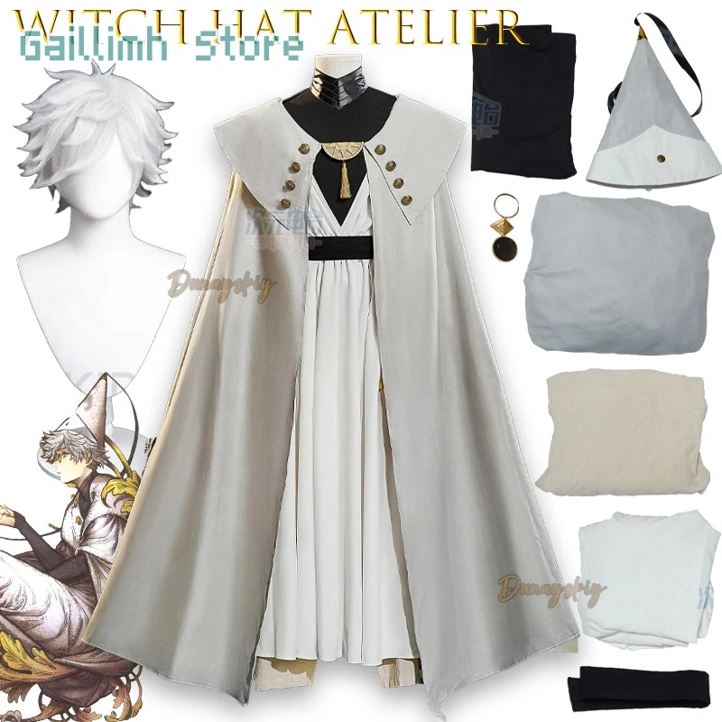 

Anime Witch Hat Atelier Qifrey Cosplay Costume Fantasy Cloak Hat Clothing Anime Magic Workshop of Pointed Hat Roleplay Halloween