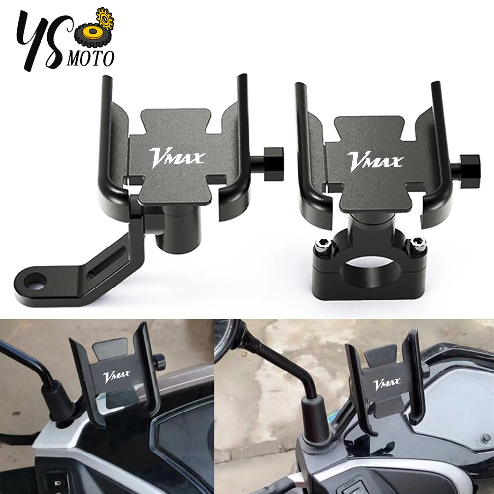 For Yamaha VMAX V-MAX V MAX 1200 1985-2008 Motorcycle CNC Accessories Handlebar Mobile Phone Holder GPS Stand Bracket