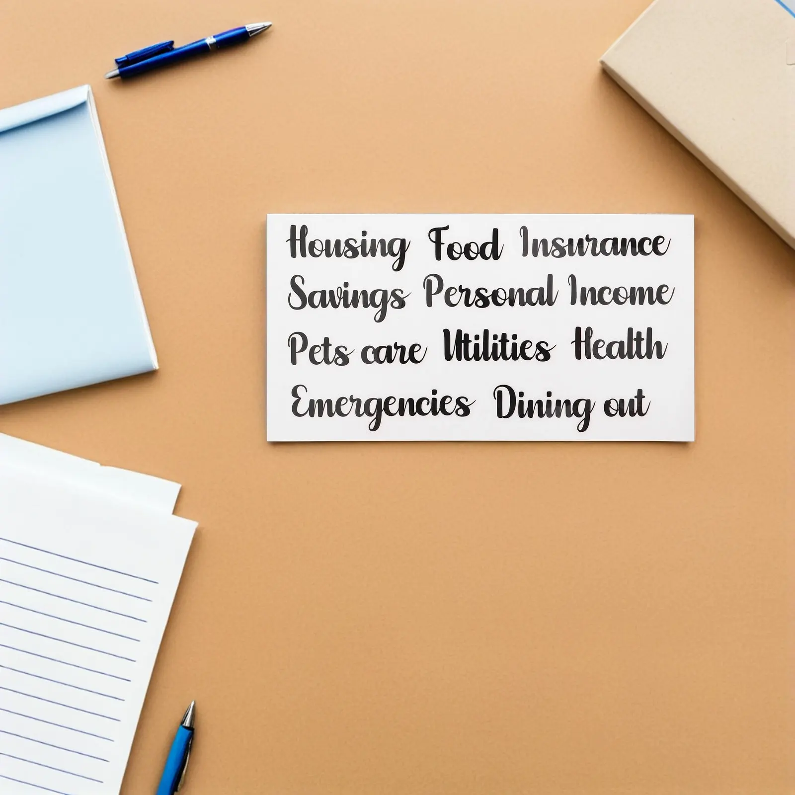 

50Pcs Budget Planning Stickers Cash Stuffing Labels Self Adhesive Wallet Binder Labels for Money Saving Book Finance Planner