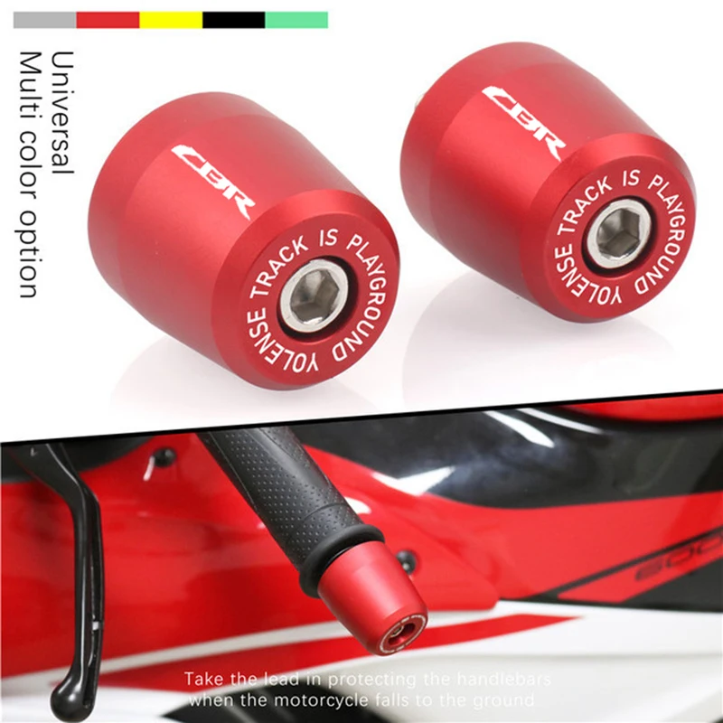 For HONDA CBR250R CBR300R CBR650R CBR650F CBR500R CBR1000RR Motorcycle CNC Handlebar Grips Ends Caps Cover