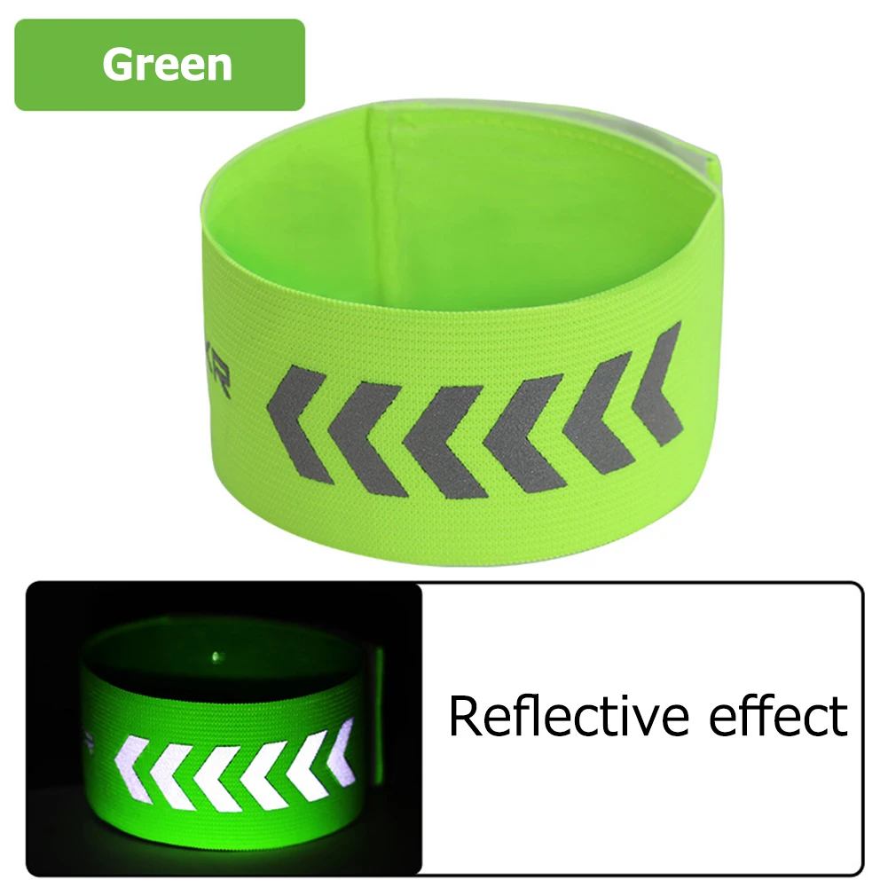 Outdoor Elasticated Armband  Arm Ankle Leg Safety Bands for Cycling Adjustable High Visibility for Runners Women Kids Men