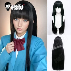Kuronuma Sawako Cosplay Wig Fiber synthetic wig「HSIU」Black Long Wig Kimi ni Todoke From Me to You Kuronuma Sawako Cosplay Wig
