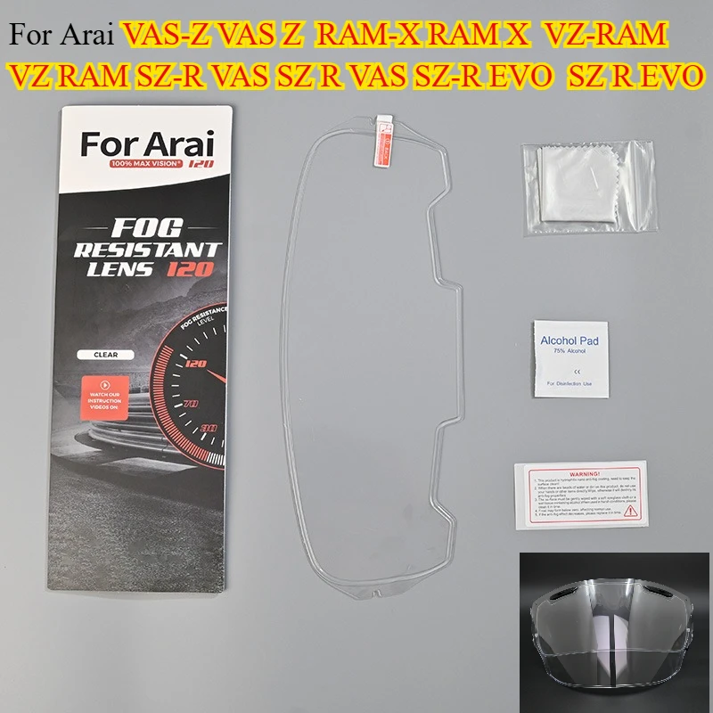 

Противотуманная пленка для ARAI VAS-Z VAS Z RAM-X RAM X VZ-RAM VZ RAM SZ-R VAS SZ R VAS SZ-R EVO SZ R EVO Мотоциклетный шлем, линза противотуманная