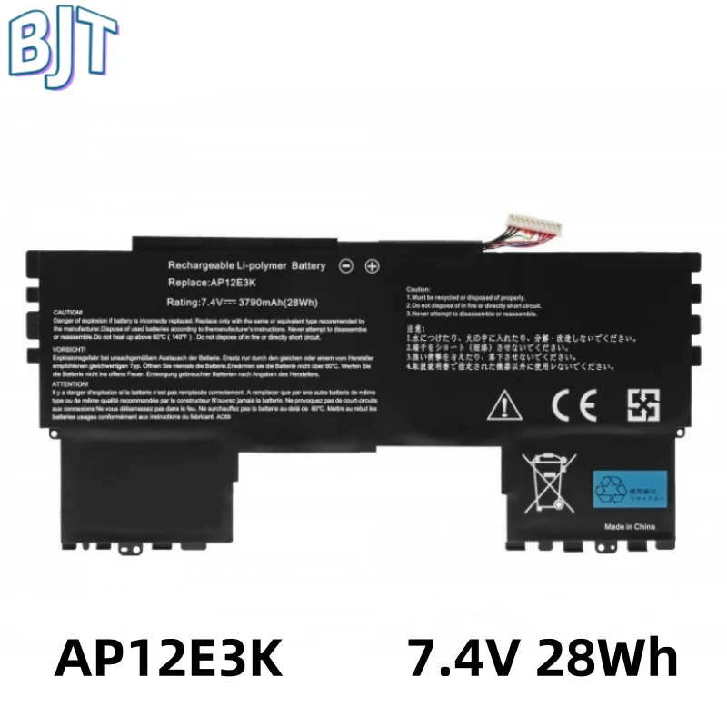 

Lithium-ion New AP12E3K Laptop Battery for Acer Aspire S7 S7-191 11" Ultrabook 1/CP3/65/114-2 1/CP5/42/61-2 7.4V 28Wh 3790mAh