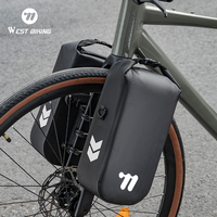 WEST BIKING Bicycle Front Fork Bag 5.5L Large Capacity Bike Bag TPU Waterproof Mlutifunctional Cycling Bag Bike Accessories