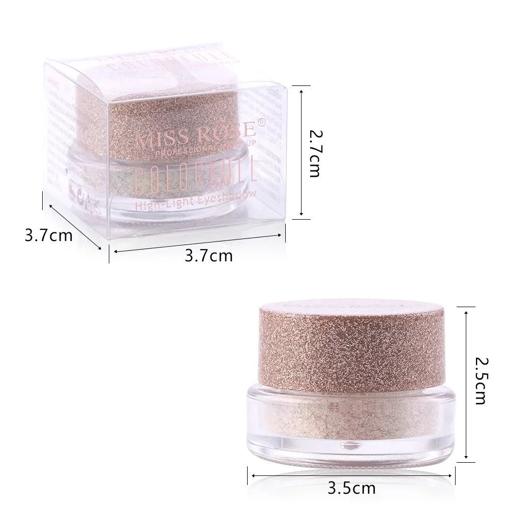 MISS ROSE Enkele kleur Bling Diamond Super Glitter Oogschaduw Make-up High-light Pigment Glanzende Shimmer Oogschaduw Poeder Cosmetisch