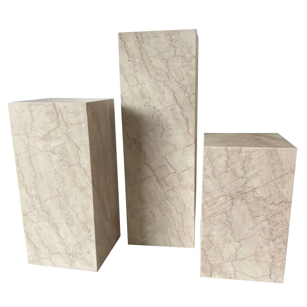 Customized Natural Marble wholesale Stand Plinths Side Table for Home Decor