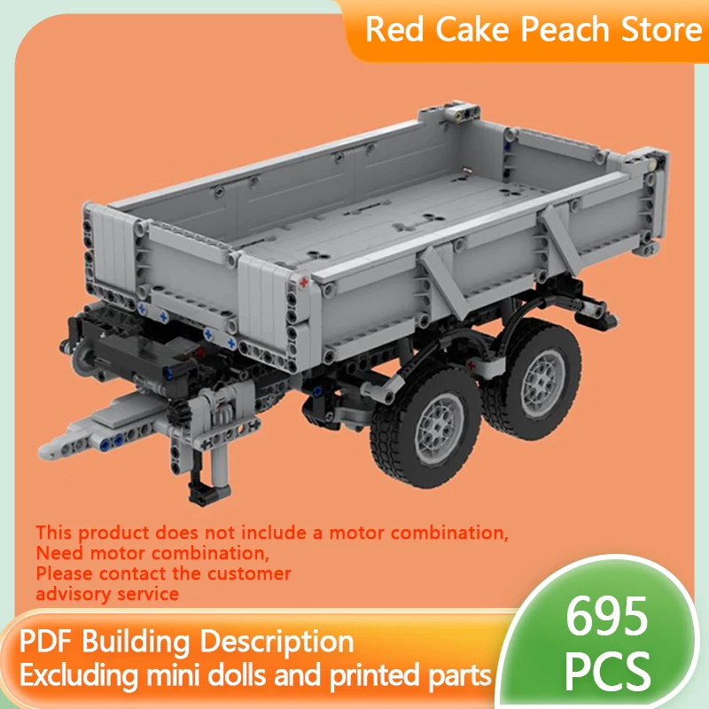 

City Car Model MOC Building Bricks Classic Tadem Tipper Trailer Modular Technology Children Holiday Gifts Assemble Toys Suit