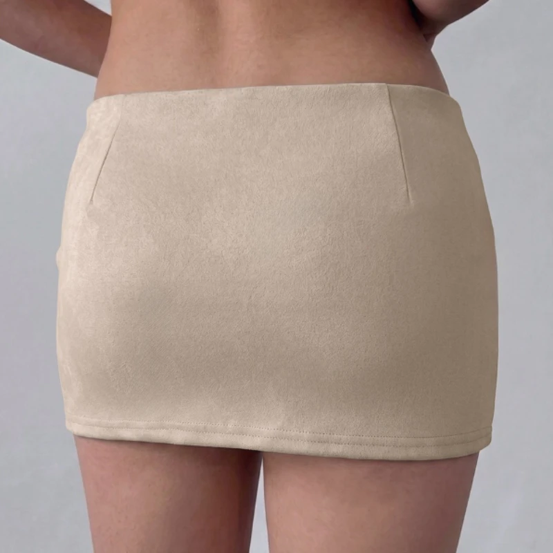 Womens Thick Faux Suede Athletic Tennis Skirt Flared Skirt Built in Safety Shorts Anti Exposure Sport Skort for Fall Winter Yoga