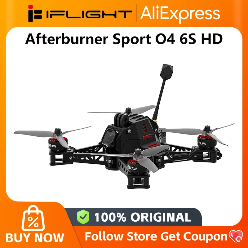 IFLIGHT Afterburner Sport O4 6S HD Freestyle FPV Drone BLITZ E55 4-IN-1 2-6S 55A ESC XING2 2207 1750KV Motors NEW