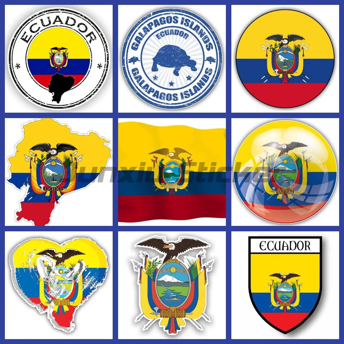 Personalized Ecuador Flag Creative Decals Vinyl Truck Customized Window Laptop Helmet Motorcycle Car Sticker