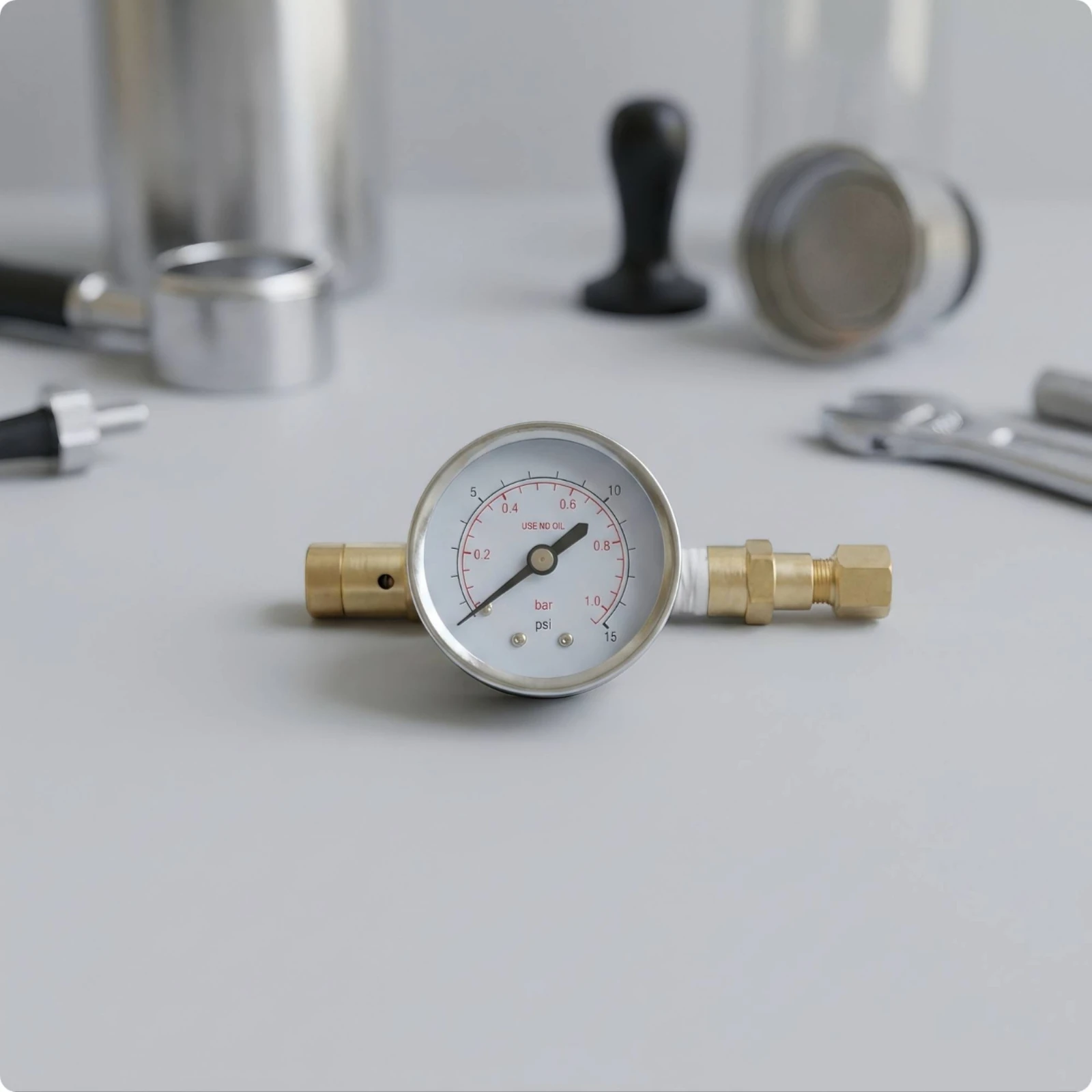 Keg Pressure Gauge Compact Homebrew Pressure Gauge Analog for Homebrewers, Fermentation, Gas Lines