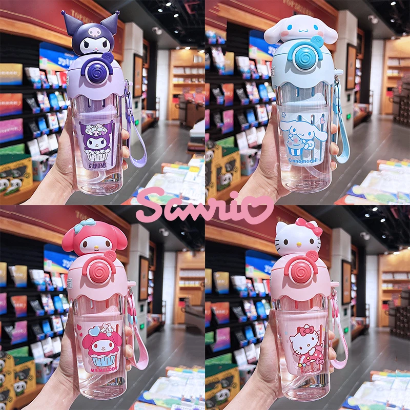 

Sanrio Hello Kitty Large Capacity Children Water Cup Anime Large Capacity Outdoor Tritan Straw Cup Portable Girls Sports Cup