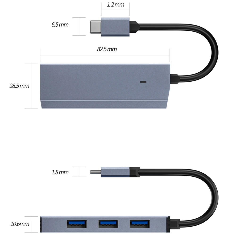 محطة إرساء للكمبيوتر المحمول USB C ، 4 في 1 نوع C Hub ، 4 USB محول متعدد المنافذ للأجهزة اللوحية