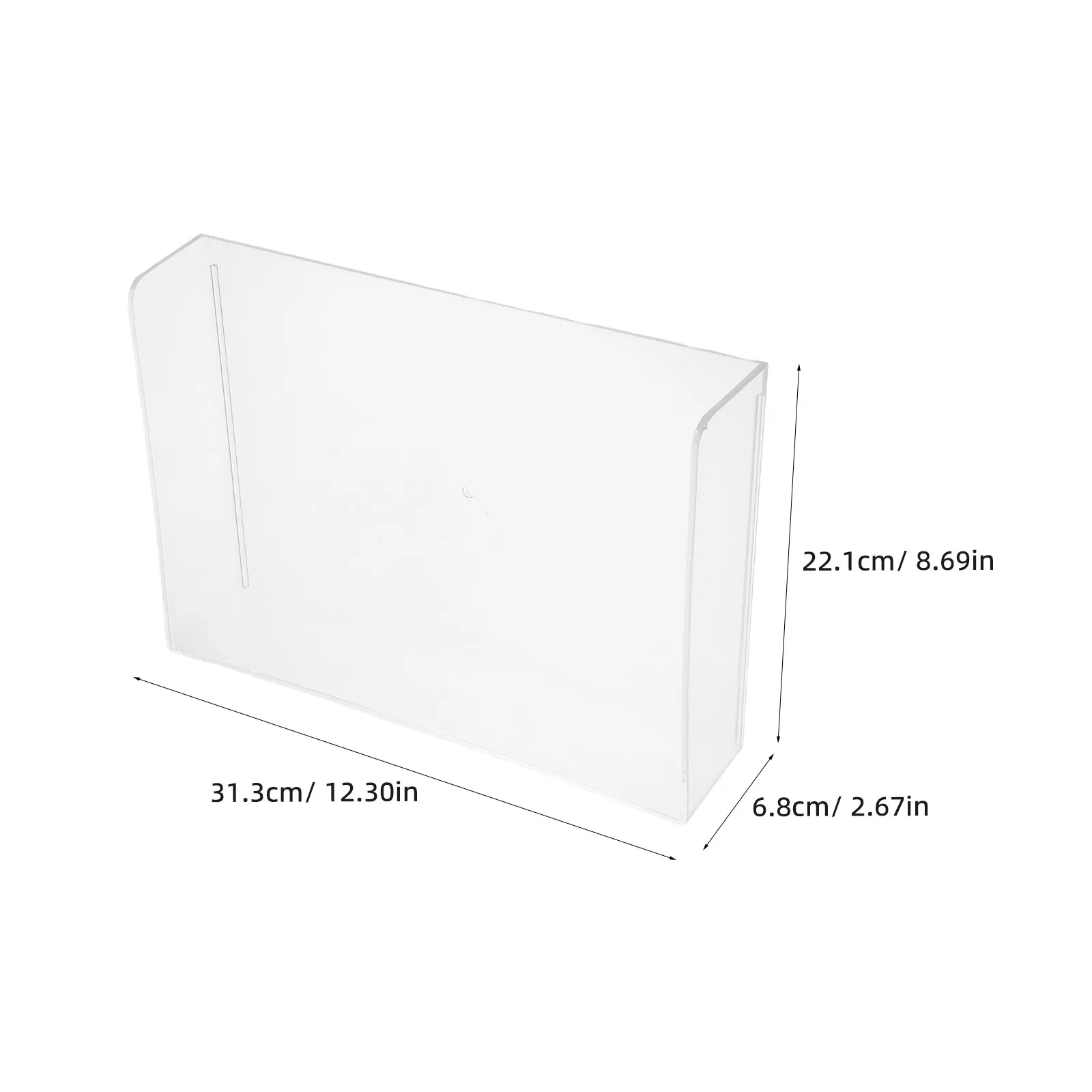 1Set Transparent Acrylic 4-Layer Stackable Document Organizer for Desk Paper Files Office Supplies Desktop Clutter-Free